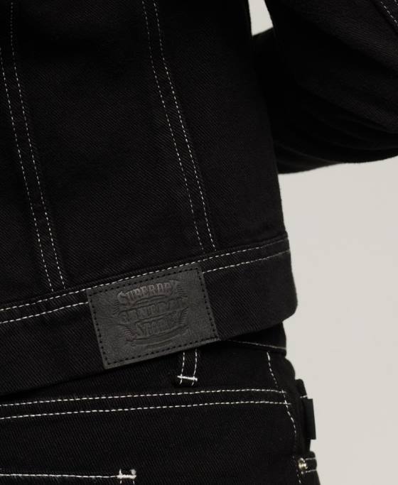 Superdry haine de lucru decupate îmbrăcăminte negru femei JX0Z2126