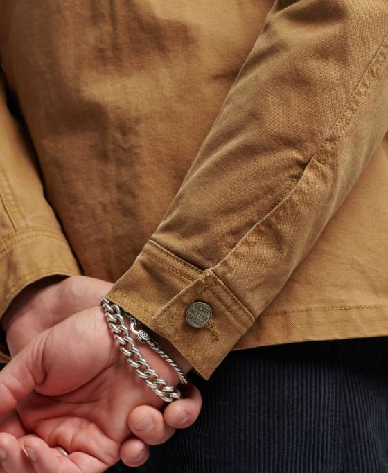 Superdry haine de lucru ranch îmbrăcăminte maro bărbați JX0Z4450