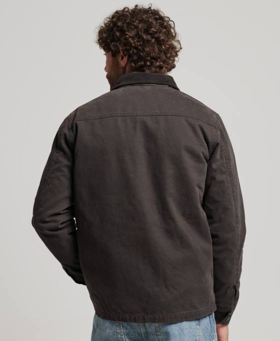 Superdry haine de lucru ranch îmbrăcăminte maro bărbați JX0Z4649