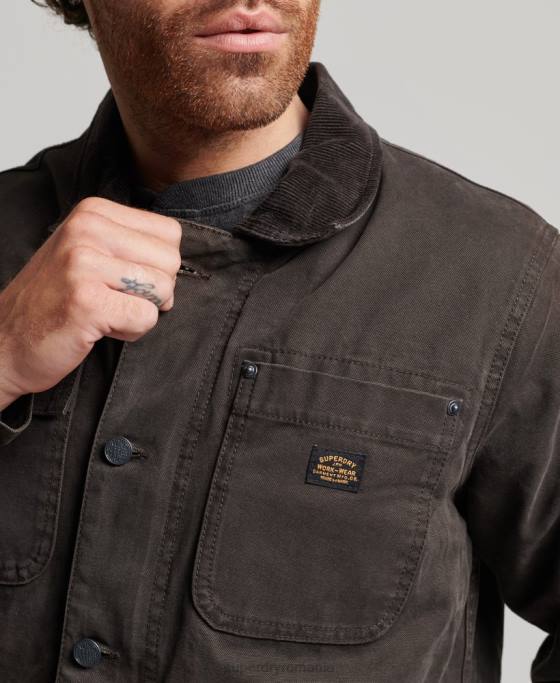 Superdry haine de lucru ranch îmbrăcăminte maro bărbați JX0Z4649