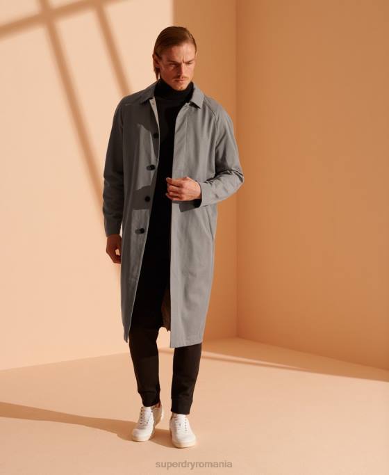 Superdry haină clasică mac ediție limitată îmbrăcăminte gri deschis bărbați JX0Z1148
