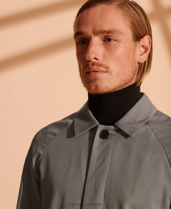 Superdry haină clasică mac ediție limitată îmbrăcăminte gri deschis bărbați JX0Z1148