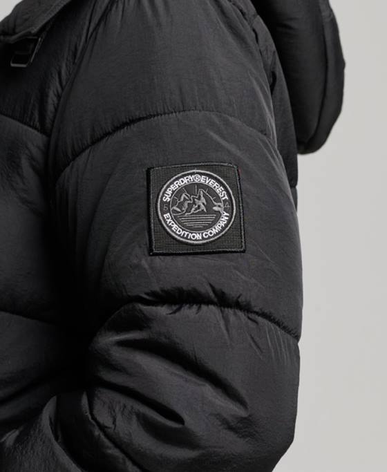 Superdry haină căptușită cocon de expediție îmbrăcăminte negru femei JX0Z3597