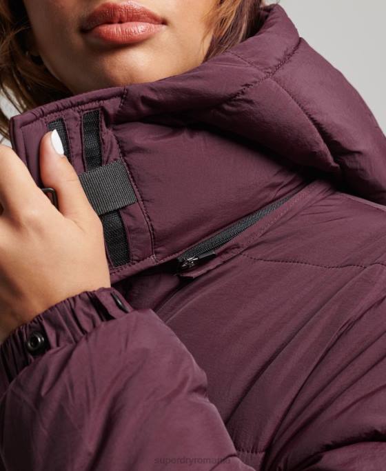 Superdry haină căptușită cocon de expediție îmbrăcăminte roșu femei JX0Z3624