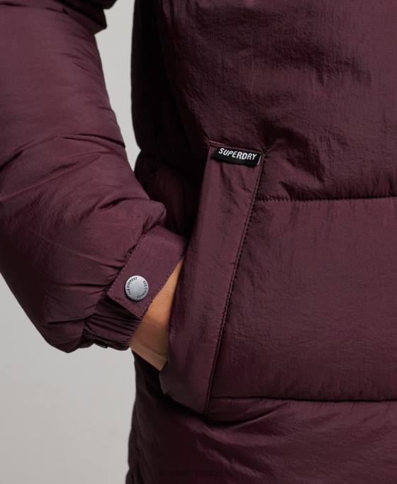 Superdry haină căptușită cocon de expediție îmbrăcăminte roșu femei JX0Z3624