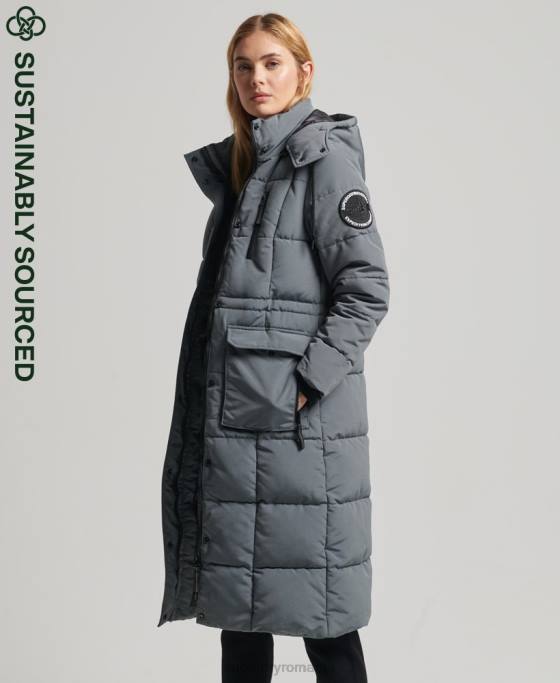 Superdry haină everest cu paragate îmbrăcăminte gri inchis femei JX0Z5576