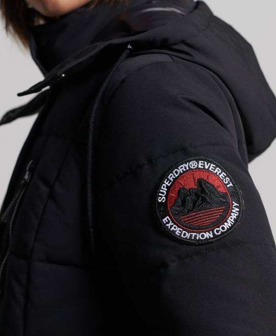 Superdry haină everest cu paragate îmbrăcăminte negru femei JX0Z5512