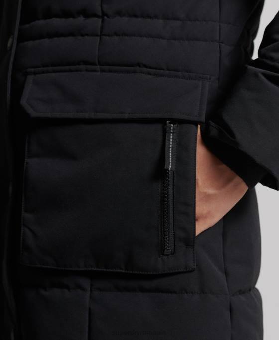 Superdry haină everest cu paragate îmbrăcăminte negru femei JX0Z5512