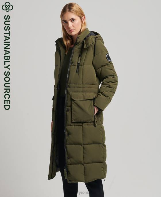 Superdry haină everest cu paragate îmbrăcăminte verde femei JX0Z5688