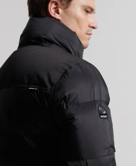 Superdry haină puf cu paragate îmbrăcăminte negru bărbați JX0Z4652