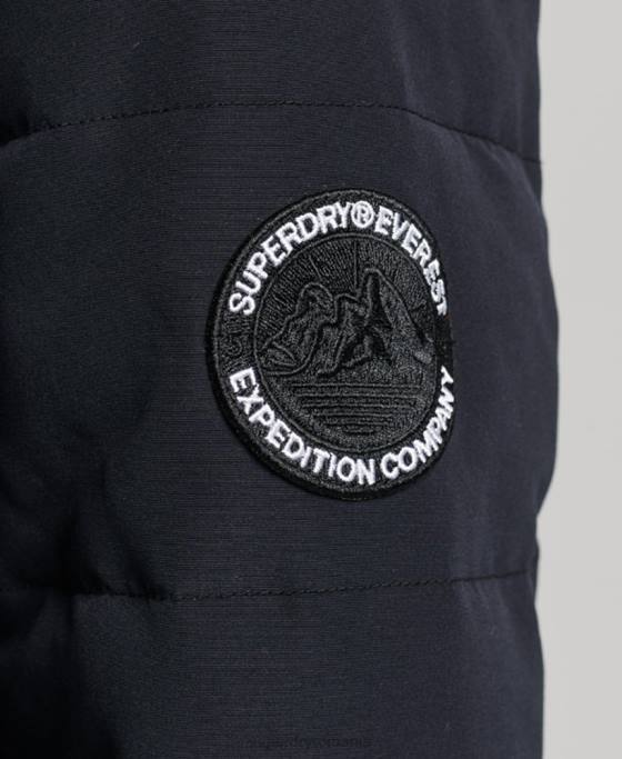 Superdry haină pufă cu paragate Everest îmbrăcăminte gri inchis femei JX0Z3588