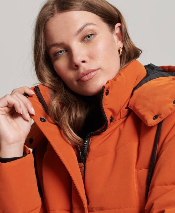 Superdry haină pufă cu paragate Everest îmbrăcăminte portocale femei JX0Z3673