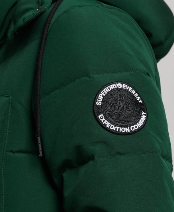 Superdry haină pufă cu paragate Everest îmbrăcăminte verde femei JX0Z3704