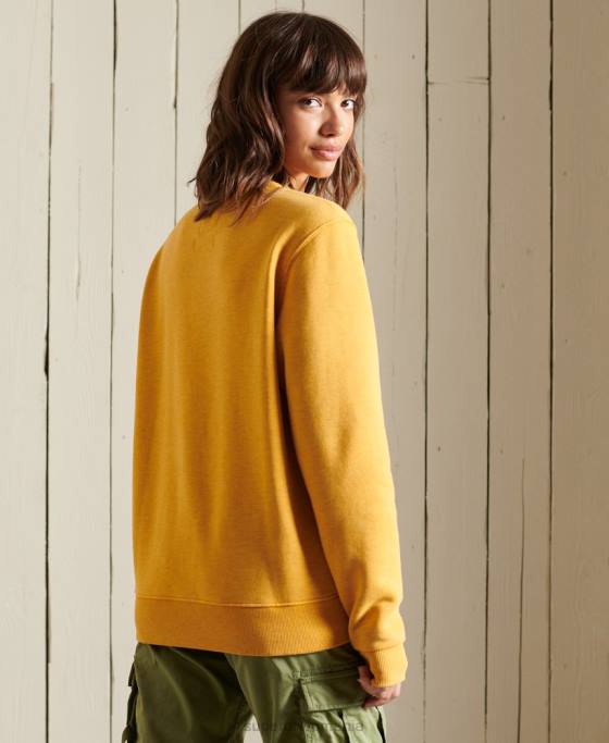 Superdry hanorac Heritage Mountain Crew îmbrăcăminte aur femei JX0Z3463