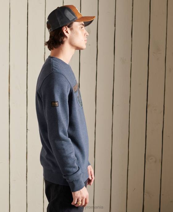 Superdry hanorac Heritage Mountain Crew îmbrăcăminte marina bărbați JX0Z846