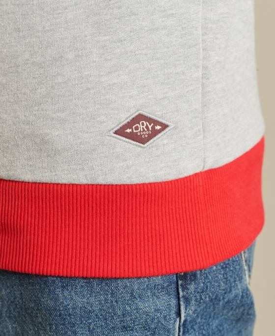Superdry hanorac american classic ringer crew logo îmbrăcăminte gri bărbați JX0Z5232