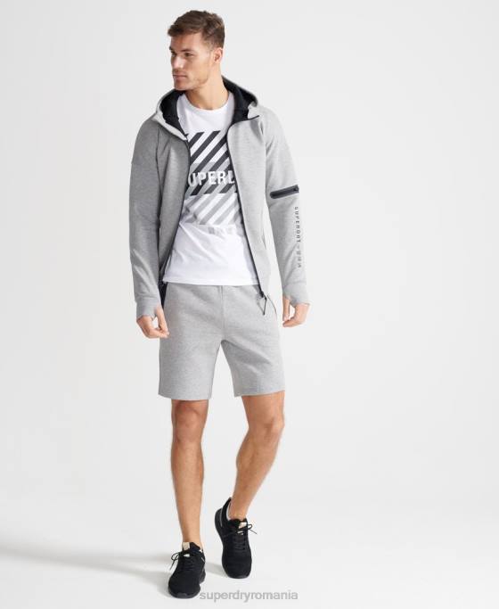 Superdry hanorac antrenament gymtech cu fermoar îmbrăcăminte gri bărbați JX0Z5176