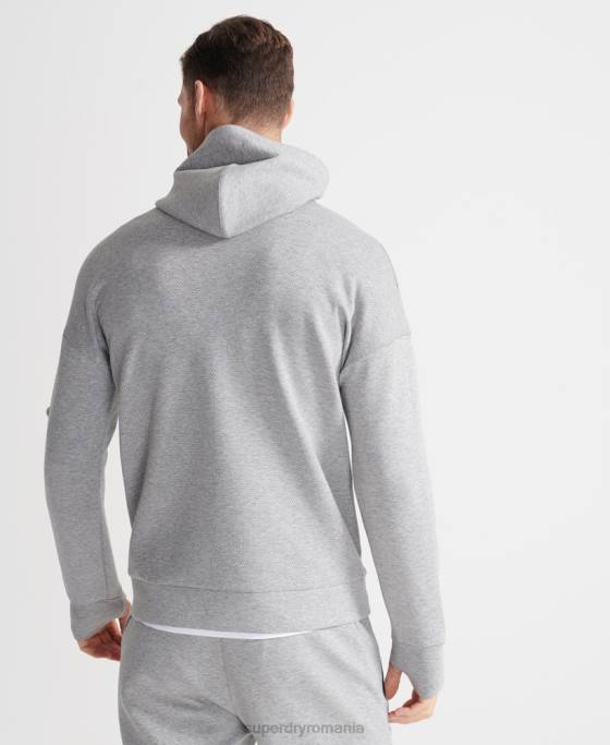Superdry hanorac antrenament gymtech cu fermoar îmbrăcăminte gri bărbați JX0Z5176