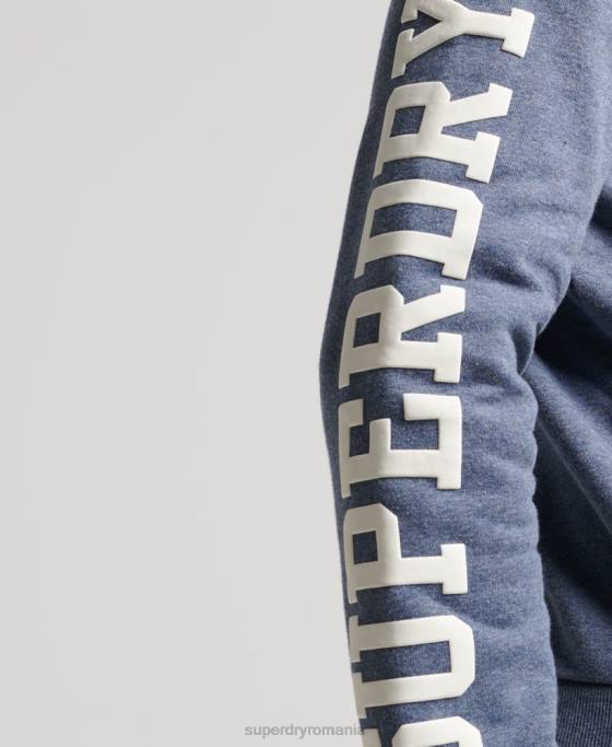 Superdry hanorac atletic cu fermoar pentru sală îmbrăcăminte marina bărbați JX0Z468