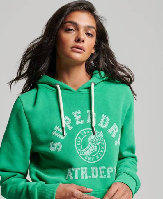 Superdry hanorac atletic de epocă îmbrăcăminte verde femei JX0Z3395