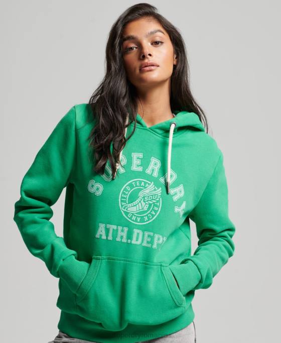 Superdry hanorac atletic de epocă îmbrăcăminte verde femei JX0Z3395