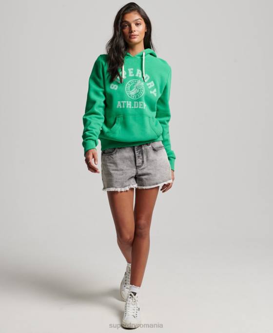 Superdry hanorac atletic de epocă îmbrăcăminte verde femei JX0Z3395