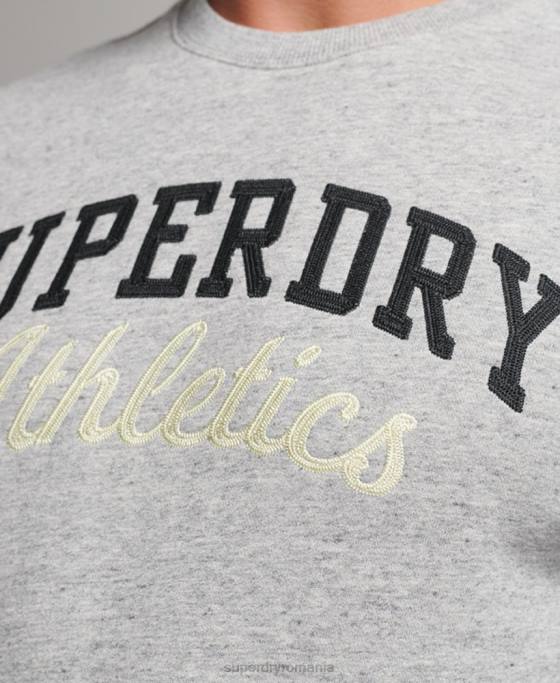 Superdry hanorac atletic vintage pentru gimnastica îmbrăcăminte gri bărbați JX0Z687