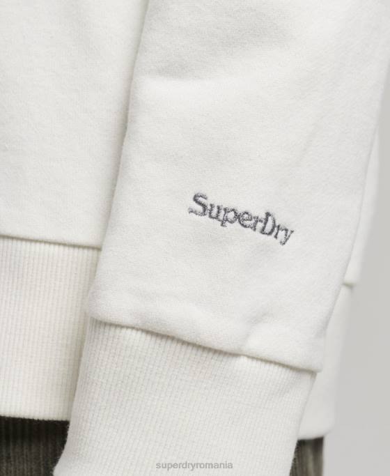 Superdry hanorac b-movie crew îmbrăcăminte cremă femei JX0Z3416