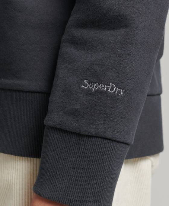 Superdry hanorac b-movie crew îmbrăcăminte gri inchis femei JX0Z5829