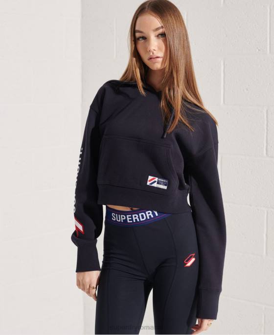 Superdry hanorac boxy cu grafic cod îmbrăcăminte marina femei JX0Z3489