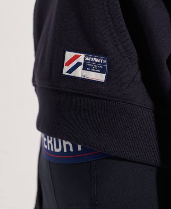 Superdry hanorac boxy cu grafic cod îmbrăcăminte marina femei JX0Z3489