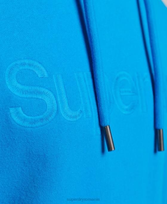 Superdry hanorac brodat cu logo-ul nucleului tonal îmbrăcăminte albastru bărbați JX0Z5100