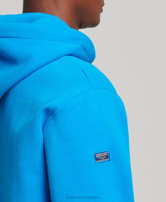 Superdry hanorac brodat cu logo-ul nucleului tonal îmbrăcăminte albastru bărbați JX0Z5100