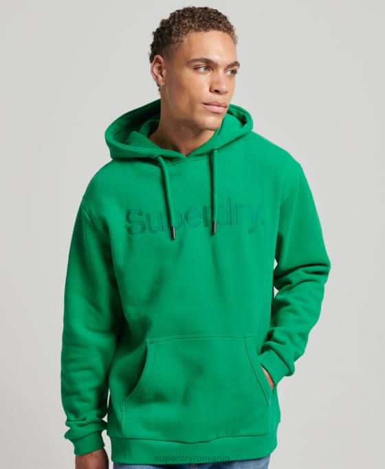 Superdry hanorac brodat cu logo-ul nucleului tonal îmbrăcăminte verde bărbați JX0Z5177