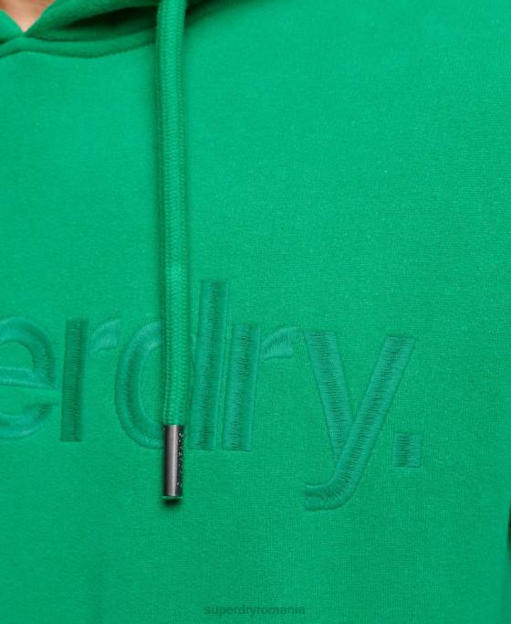 Superdry hanorac brodat cu logo-ul nucleului tonal îmbrăcăminte verde bărbați JX0Z5177