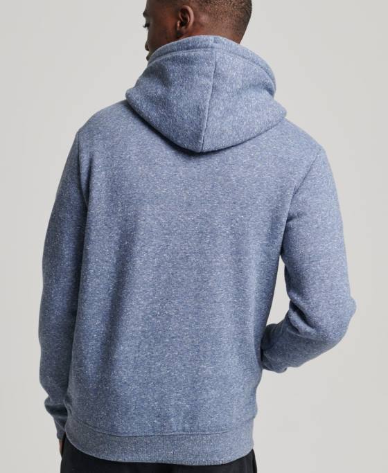 Superdry hanorac brodat cu logo vintage din bumbac organic îmbrăcăminte albastru bărbați JX0Z5106