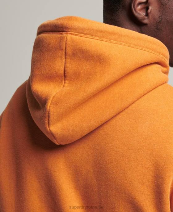 Superdry hanorac brodat cu logo vintage din bumbac organic îmbrăcăminte galben bărbați JX0Z744