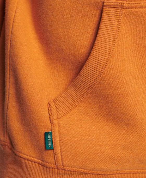 Superdry hanorac brodat cu logo vintage din bumbac organic îmbrăcăminte galben bărbați JX0Z744