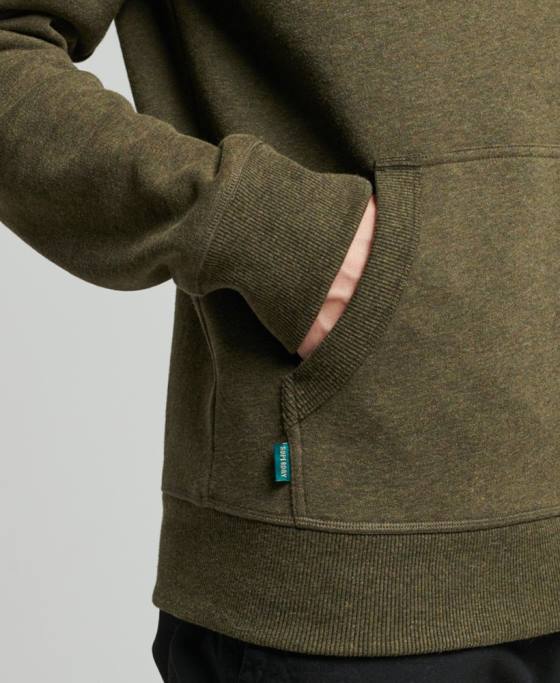 Superdry hanorac brodat cu logo vintage din bumbac organic îmbrăcăminte kaki bărbați JX0Z809