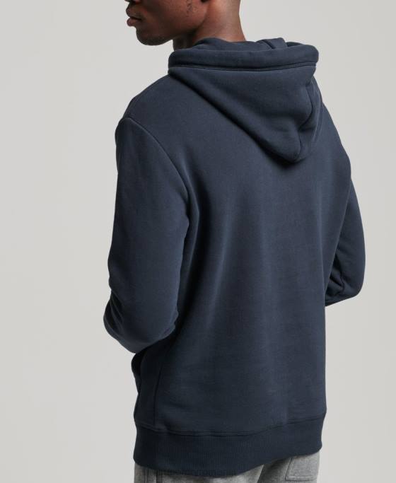 Superdry hanorac brodat cu logo vintage din bumbac organic îmbrăcăminte marina bărbați JX0Z721