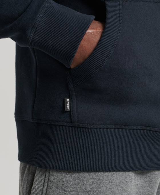 Superdry hanorac brodat cu logo vintage din bumbac organic îmbrăcăminte marina bărbați JX0Z721