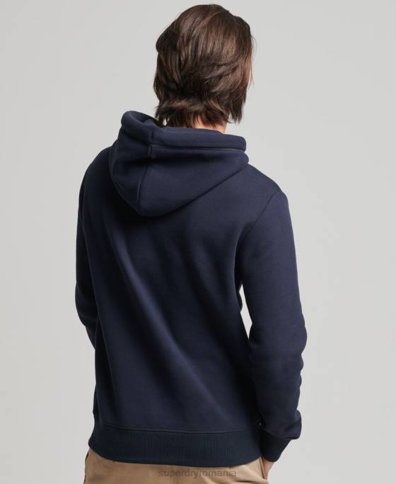 Superdry hanorac brodat cu logo vintage din bumbac organic îmbrăcăminte marina bărbați JX0Z856