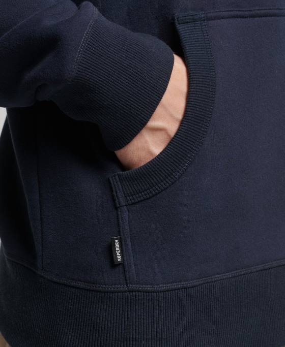 Superdry hanorac brodat cu logo vintage din bumbac organic îmbrăcăminte marina bărbați JX0Z856