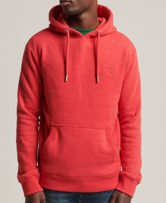 Superdry hanorac brodat cu logo vintage din bumbac organic îmbrăcăminte roșu bărbați JX0Z5070