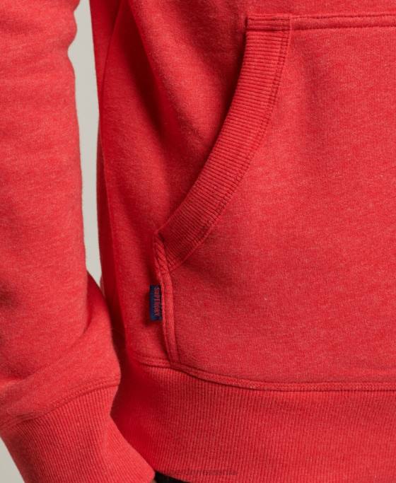 Superdry hanorac brodat cu logo vintage din bumbac organic îmbrăcăminte roșu bărbați JX0Z5070