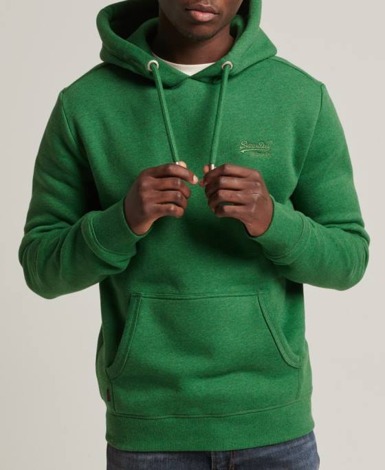 Superdry hanorac brodat cu logo vintage din bumbac organic îmbrăcăminte verde bărbați JX0Z5192