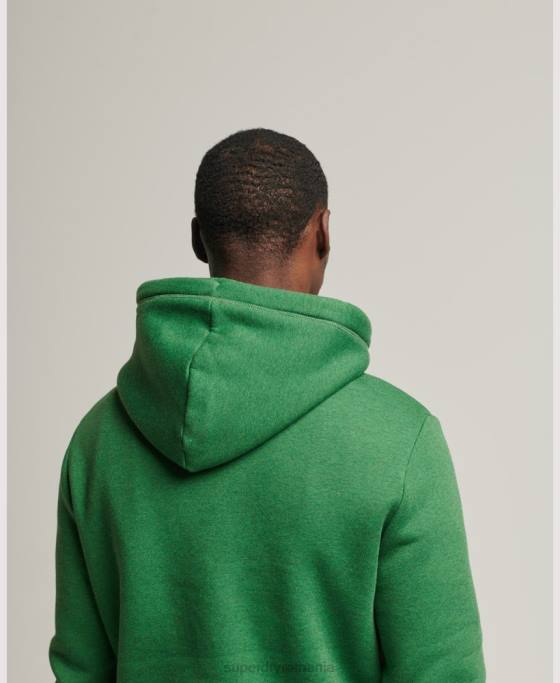 Superdry hanorac brodat cu logo vintage din bumbac organic îmbrăcăminte verde bărbați JX0Z5192