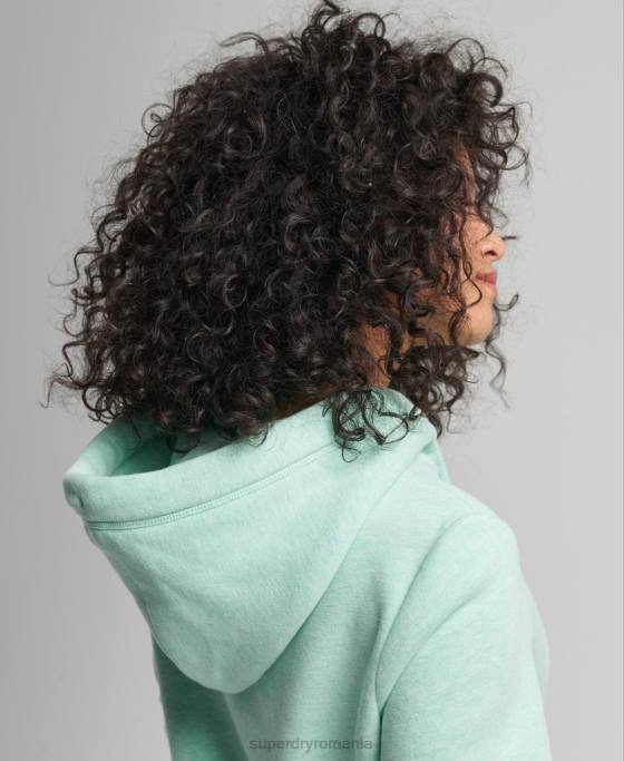 Superdry hanorac brodat cu logo vintage din bumbac organic îmbrăcăminte verde femei JX0Z3422