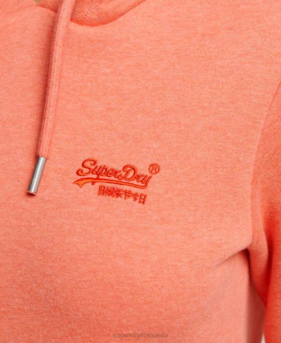 Superdry hanorac brodat cu logo vintage îmbrăcăminte coral femei JX0Z3358