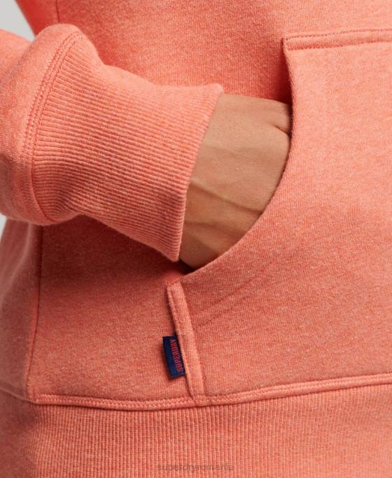Superdry hanorac brodat cu logo vintage îmbrăcăminte coral femei JX0Z3358
